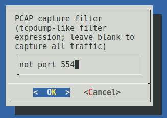 Specify capture filters