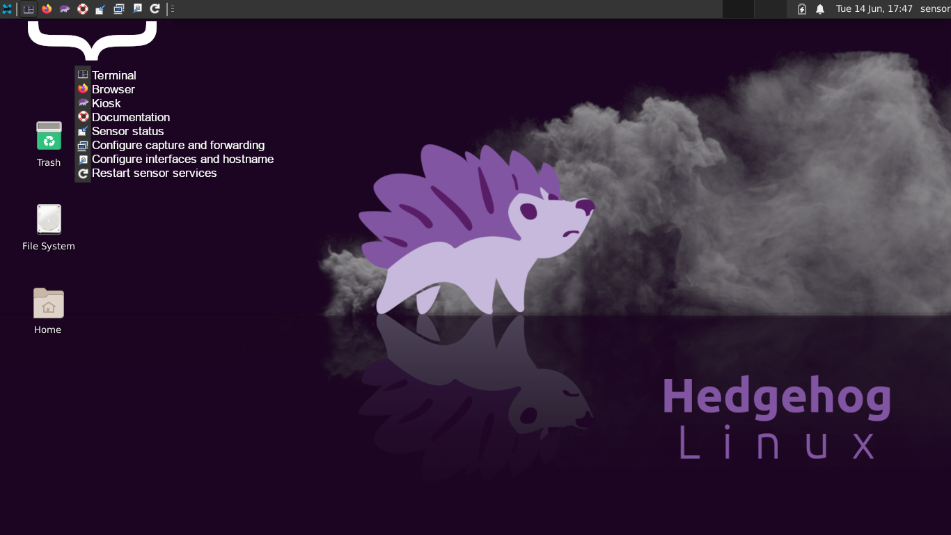 Hedgehog Linux desktop