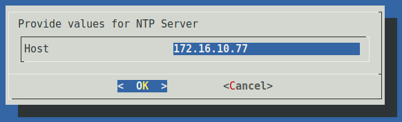 NTP configuration